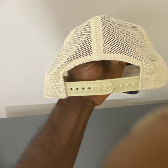 Houston Texans Licensed Fanatics Center Stripe Trucker Adjustable Hat - Navy - Picture 6 of 6